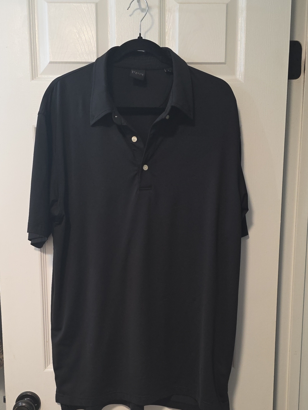 Black Men's Polo Shirt Dunning Golf Large